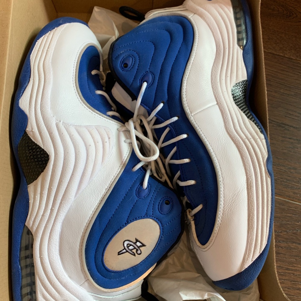 Nike air penny white and blue size 12 sneakers - Picture 5 of 5